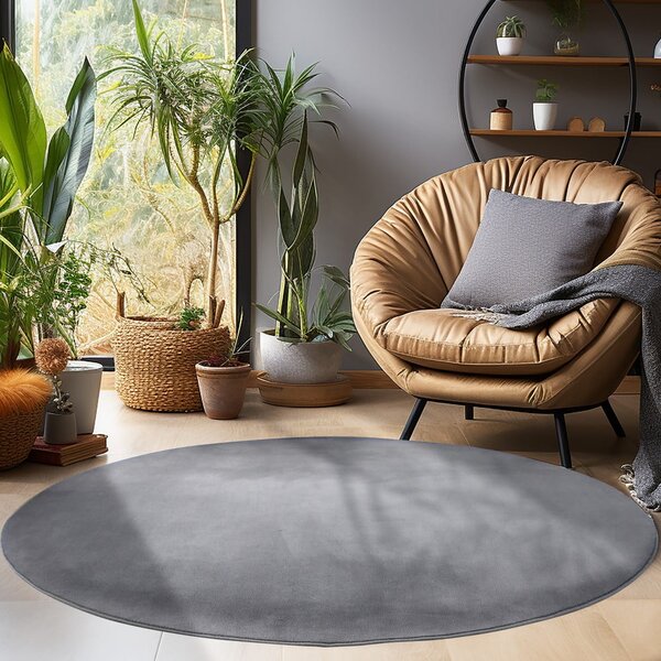 Šedý pratelný kulatý koberec ø 120 cm Sky – Ayyildiz Carpets