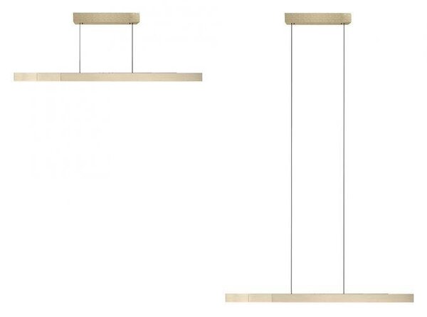 Paul Neuhaus LED závěsné svítidlo PURE-MOTO-RISE elektricky nastavitelná výška dotykový vypínač 2700-5000K zlatá imperial, d.200cm