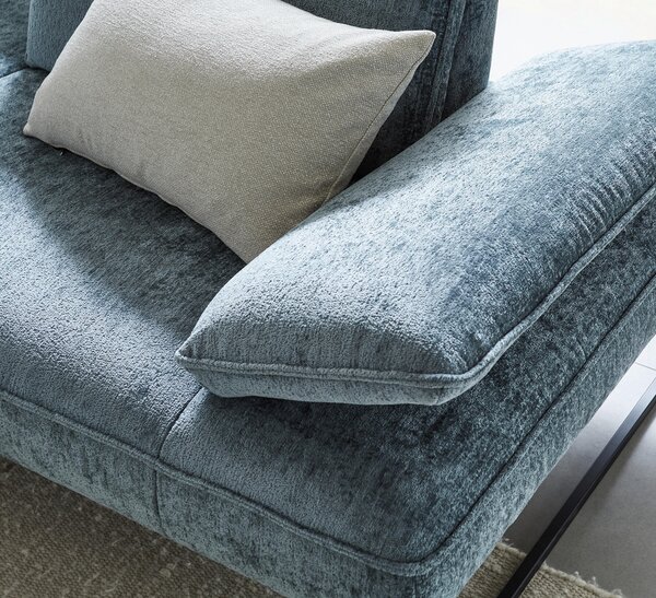 ROHOVÁ SEDAČKA, textil, šedomodrá Joop! - Sedací soupravy