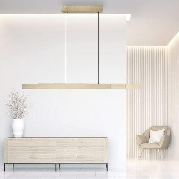 Paul Neuhaus LED závěsné svítidlo PURE-MOTO-RISE elektricky nastavitelná výška dotykový vypínač 2700-5000K zlatá imperial, d.200cm