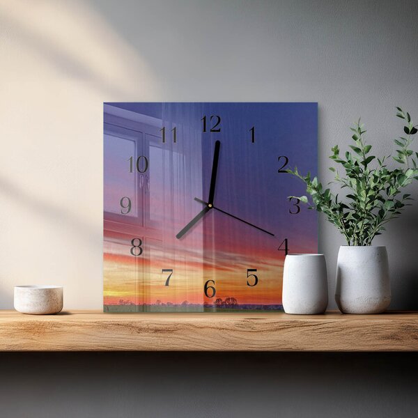 Skleněné hodiny na stěnu Pole zskc-30x30-00171206