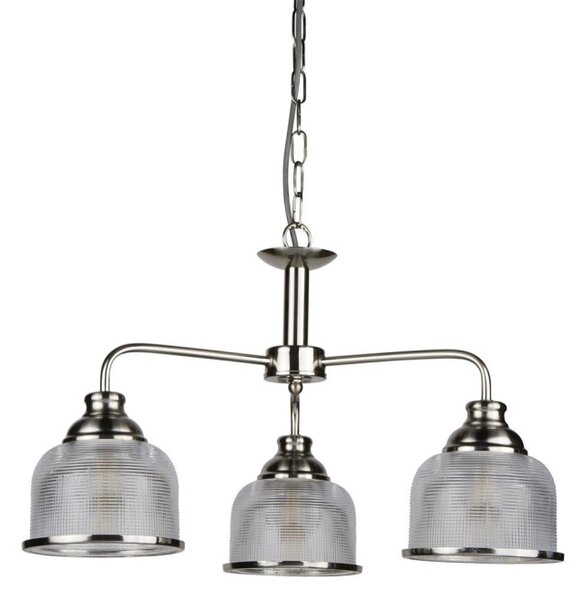 Searchlight 1683-3SS Závěsný lustr BISTRO SATIN, tříramenný