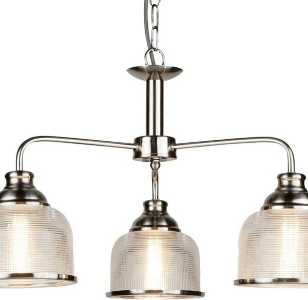 Searchlight 1683-3SS Závěsný lustr BISTRO SATIN, tříramenný