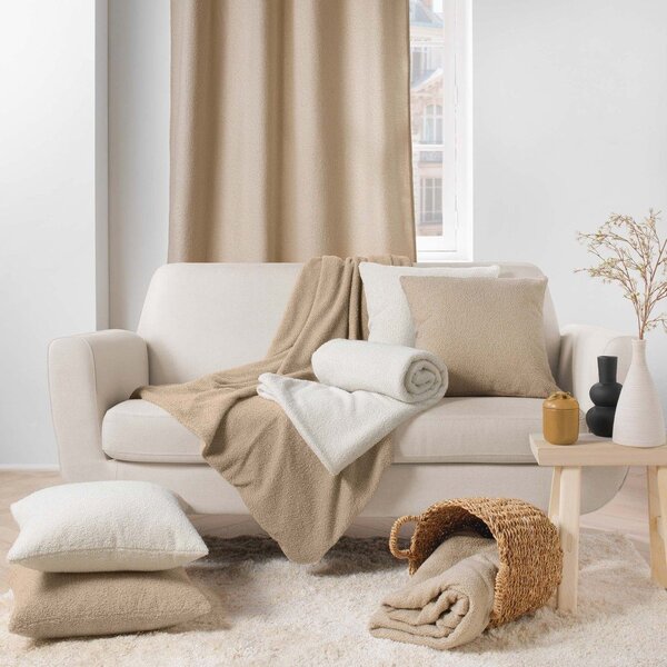 Dekorační polštář z materiálu bouclé 45x45 cm Wooly – douceur d'intérieur