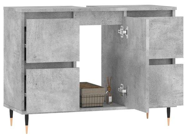 Koupelnová skříňka betonově šedá 80x33x60 cm kompozitní dřevo