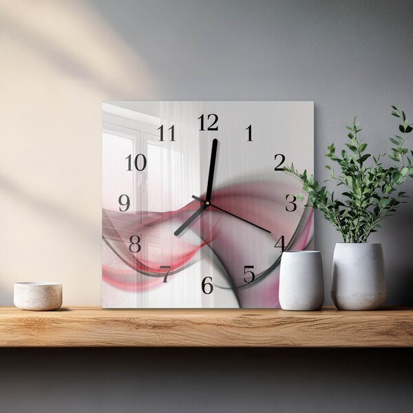 Skleněné hodiny na stěnu Abstraktní umění zskc-30x30-00171297