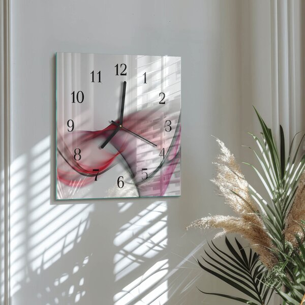 Skleněné hodiny na stěnu Abstraktní umění zskc-30x30-00171297