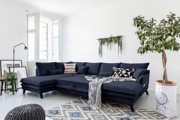 SEDACÍ SOUPRAVA, textil, tmavě modrá P & B - Sedací soupravy, Online Only