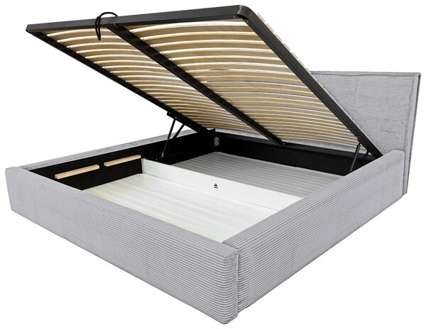 ČALOUNĚNÁ POSTEL, 140/200 cm, světle šedá P & B - Postele s úložným prostorem, Online Only