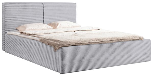 ČALOUNĚNÁ POSTEL, 140/200 cm, světle šedá P & B - Postele s úložným prostorem, Online Only