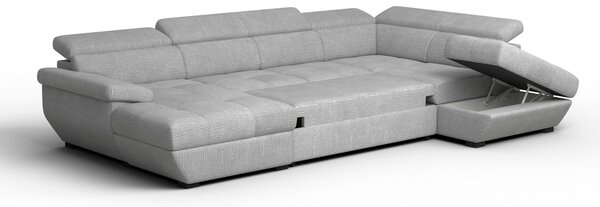 SEDACÍ SOUPRAVA, textil, šedá Welnova - Sedací soupravy