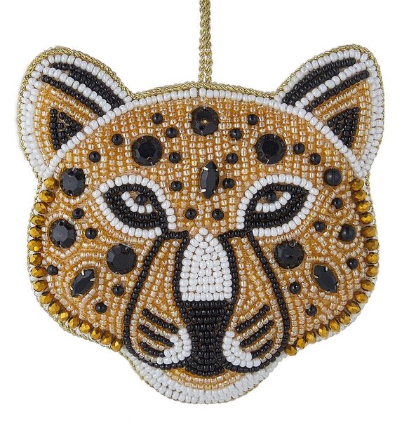 HANG ON Ozdoba s perličkami leopard