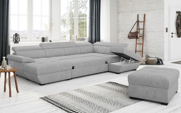 SEDACÍ SOUPRAVA, textil, šedá Welnova - Sedací soupravy