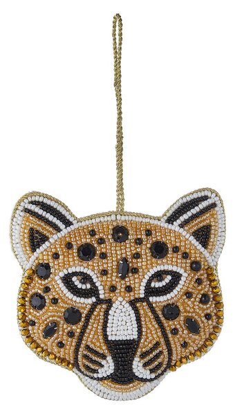 HANG ON Ozdoba s perličkami leopard