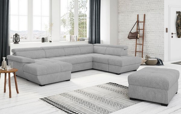 SEDACÍ SOUPRAVA, textil, šedá Welnova - Sedací soupravy