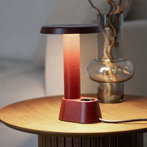 Stolní lampa NOMAD COLLECTION, NOMAD LAMP 01, stmívatelné, Červená, Obývací pokoj, Hliník, Design