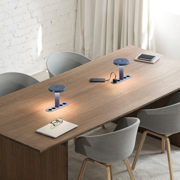Stolní lampa NOMAD COLLECTION, NOMAD LAMP 01, stmívatelné, Modrá, Obývací pokoj, Hliník, Design
