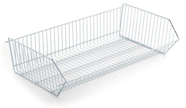 Drátěný koš pro regály CLIP, 1000x500 mm, 35 kg