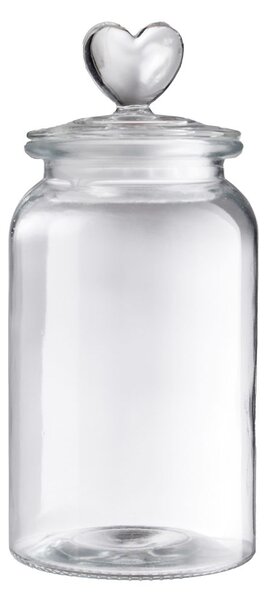 SWEET HEART Dóza skleněná srdce 1350 ml