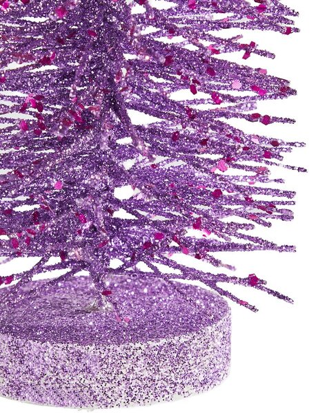 X-MAS Dekorační jedle třpytivá 28 cm - fialová