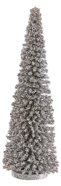 X-MAS Dekorační jedle třpytivá 45 cm - stříbrná
