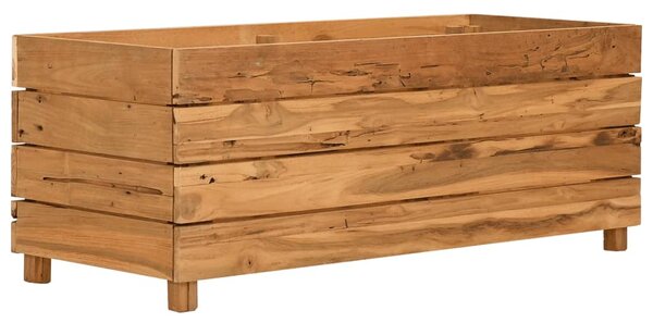 Vyvýšený záhon 100x40x38 cm recyklované teakové dřevo a ocel