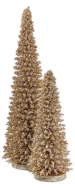 X-MAS Dekorační jedle třpytivá 28 cm - zlatá