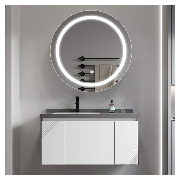 SensaHome zrcadlová skříňka s LED osvětlením - Koupelnová skříňka - 3 barvy LED - 60 x 60 cm