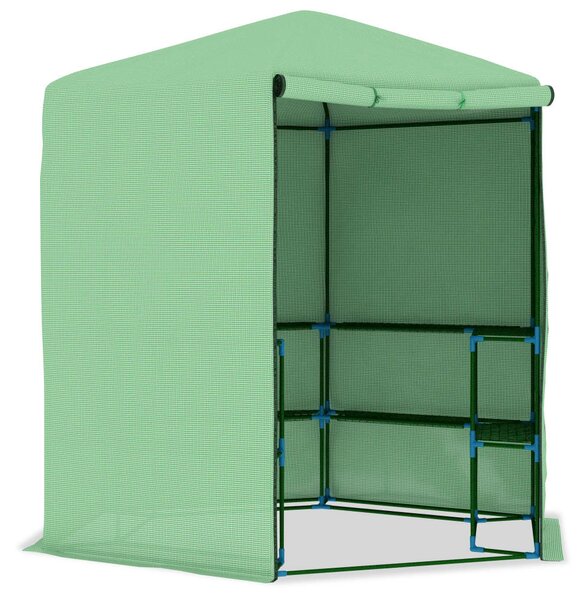 Skleník s policemi ocel 227 x 223 cm