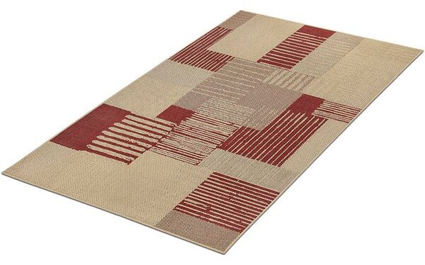 Breno Kusový koberec SISALO 706/O44P, 67x120 cm, Vícebarevné/Červená