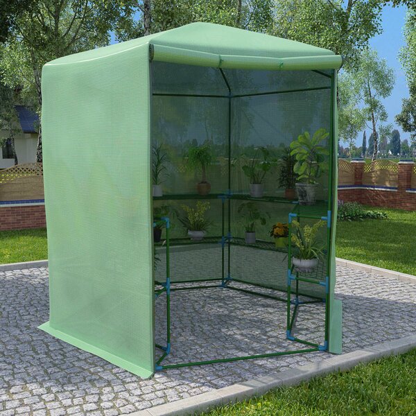 Skleník s policemi ocel 227 x 223 cm