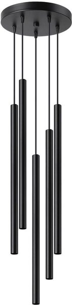 Sollux Lighting Pastelo závěsné svítidlo 5x8 W černá SL.1176
