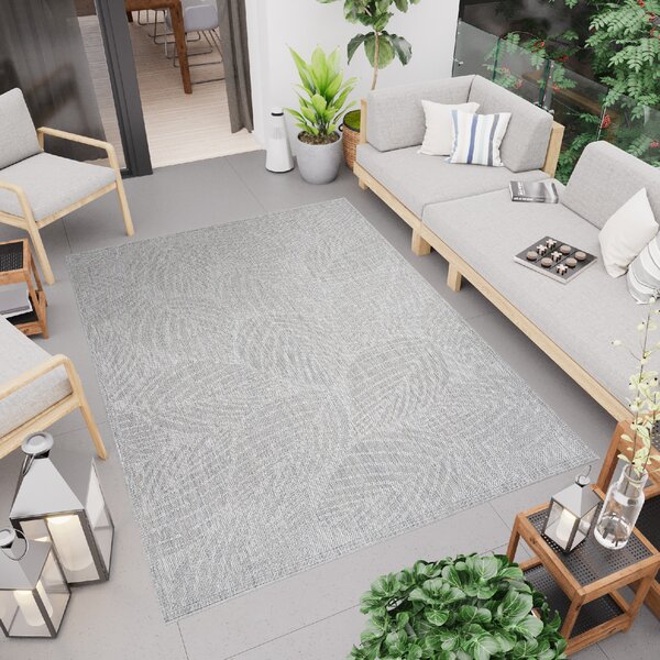 Makro Abra Kusový koberec Sisal MELISSA KM28B Listy stromu šedý Rozměr: 60x200 cm