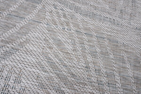 Makro Abra Kusový koberec Sisal MELISSA KM28B Listy stromu šedý Rozměr: 60x200 cm