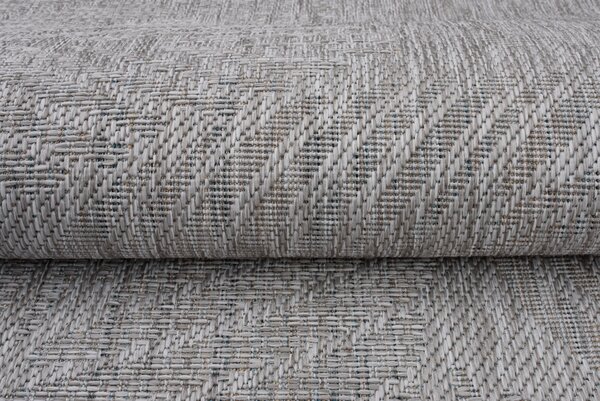 Makro Abra Kusový koberec Sisal MELISSA KM28B Listy stromu šedý Rozměr: 60x200 cm