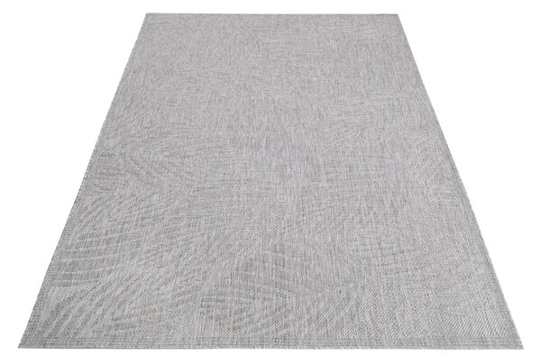 Makro Abra Kusový koberec Sisal MELISSA KM28B Listy stromu šedý Rozměr: 60x200 cm