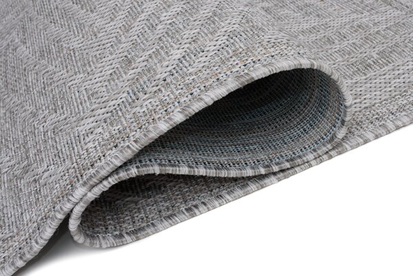 Makro Abra Kusový koberec Sisal MELISSA KM28B Listy stromu šedý Rozměr: 60x200 cm