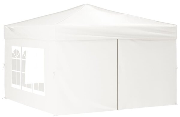 Skládací party stan s bočními stěnami bílý 3 x 3 m