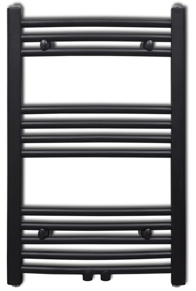 Černý žebříkový radiátor obloukový ústřední topení 500 x 764 mm