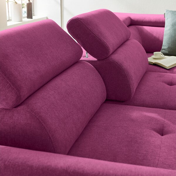 ROHOVÁ SEDAČKA, textil, magenta Stylife - Sedací soupravy, Online Only
