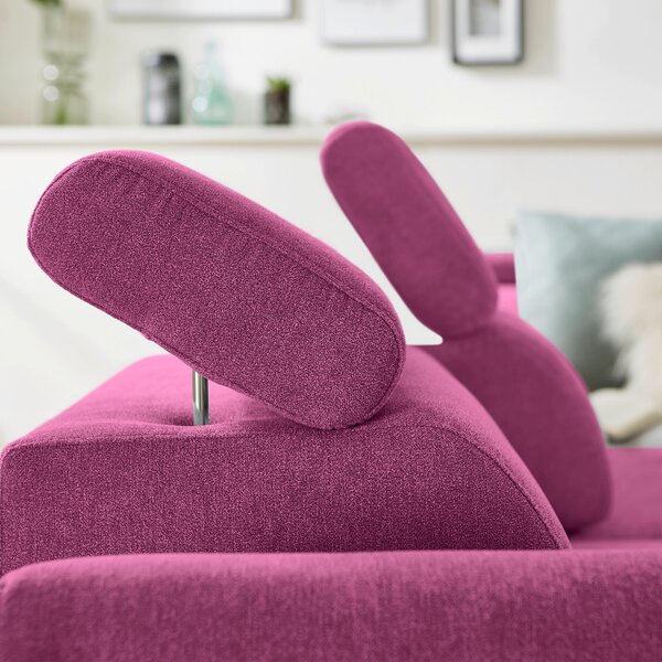 ROHOVÁ SEDAČKA, textil, magenta Stylife - Sedací soupravy, Online Only