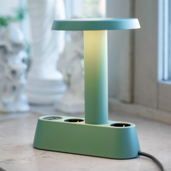 Stolní lampa NOMAD COLLECTION, NOMAD LAMP 01, stmívatelné, Zelená, Obývací pokoj, Hliník, Design
