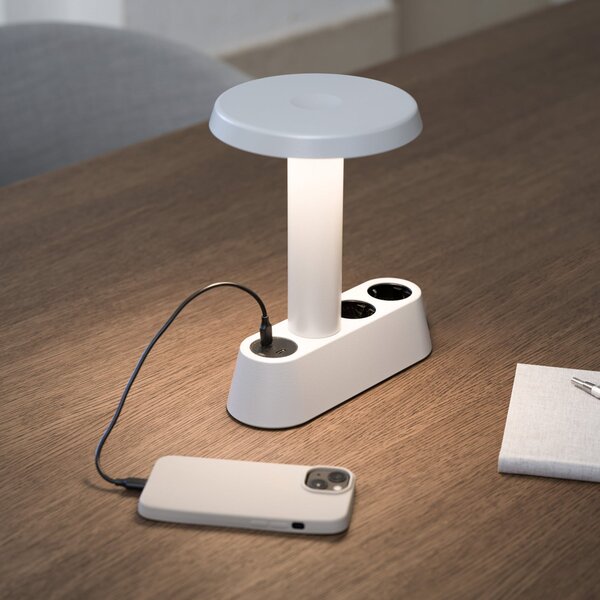 Stolní lampa NOMAD COLLECTION, NOMAD LAMP 01, stmívatelné, Metalická, Obývací pokoj, Hliník, Design