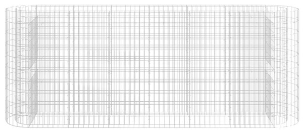 Gabionový vyvýšený záhon pozinkované železo 260 x 50 x 100 cm
