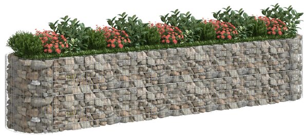 Gabionový vyvýšený záhon pozinkované železo 500 x 100 x 100 cm