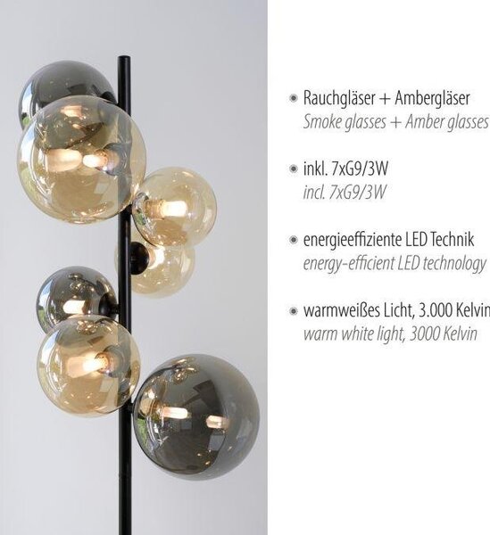 Paul Neuhaus Stojací LED lampa POPSICLE, 21W, v. 155 cm, 3000K