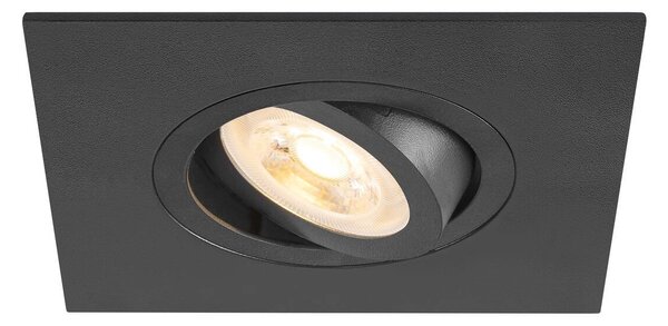 LA 1007628 NEW TRIA® 75 XL stropní vestavné svítidlo, čtvercové, max. 10W, GU10, černá - BIG WHITE (SLV)