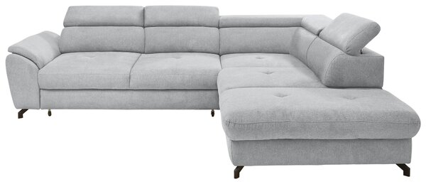 ROHOVÁ SEDAČKA, textil, barvy stříbra Stylife - Sedací soupravy, Online Only