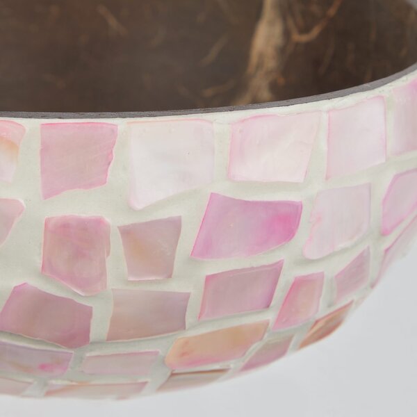 COCONUT Dekorační miska mozaika 14 cm - růžová