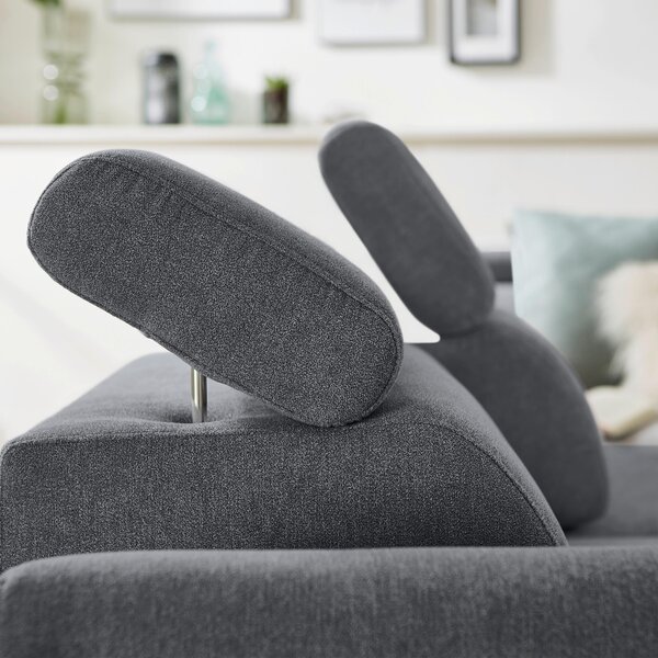 ROHOVÁ SEDAČKA, textil, antracitová Stylife - Sedací soupravy, Online Only